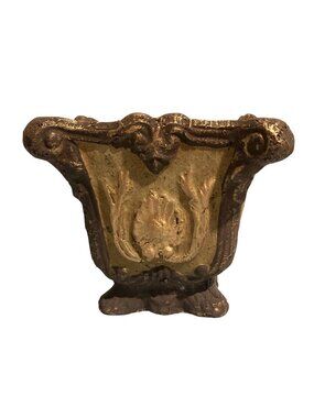 Vintage Ornate Neoclassical Baroque-Style Terracotta Planter